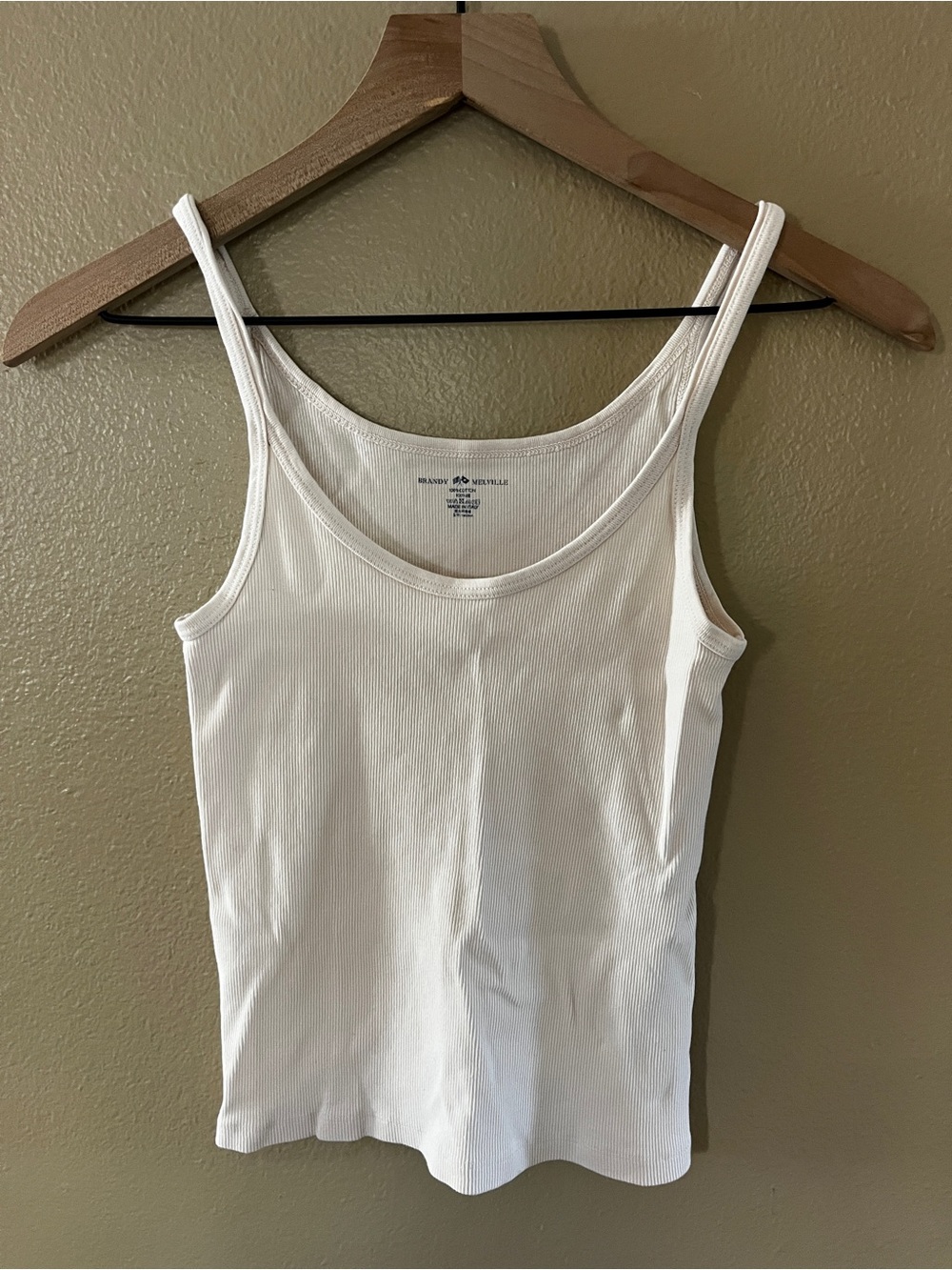 Pale pink ribbed tank